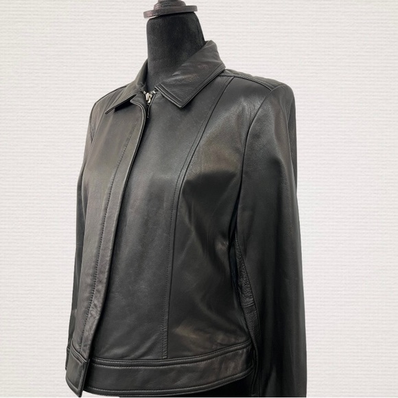Women’s Medium Valerie Stevens Black Leather Jacket - Picture 7 of 8